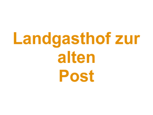 Landgasthof zur alten Post Logo