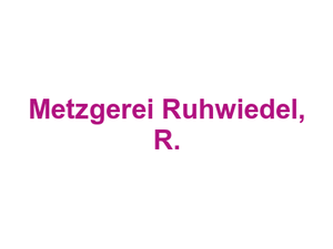 Metzgerei Ruhwiedel, R. Logo