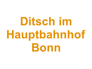 Ditsch im Hauptbahnhof Bonn Logo