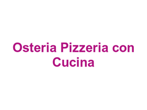 Osteria Pizzeria con Cucina Logo