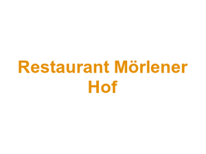 Restaurant Mörlener Hof Logo
