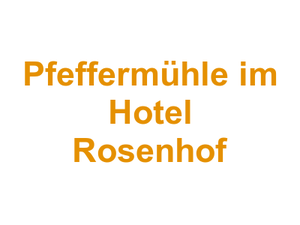 Pfeffermühle im Hotel Rosenhof Logo