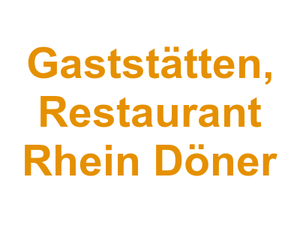 Gaststätten, Restaurant Rhein Döner Logo
