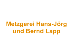 Metzgerei Hans-Jörg und Bernd Lapp Logo