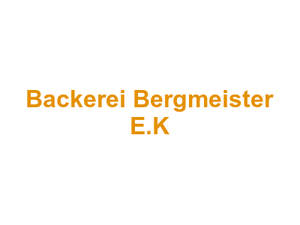 Backerei Bergmeister E.K Logo