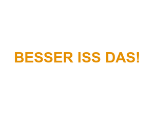 BESSER ISS DAS! Logo