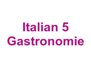 Italian 5 Gastronomie Logo
