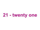 "21" - twenty one Logo