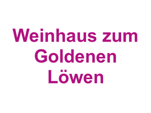 Weinhaus zum Goldenen Löwen Logo