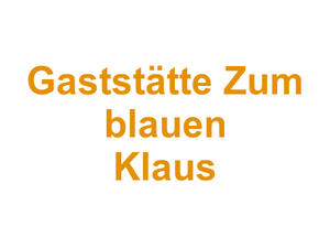 Gaststätte Zum blauen Klaus Logo