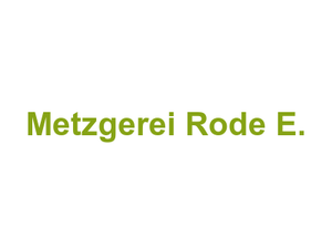 Metzgerei Rode E. Logo