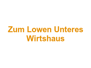 Zum Lowen Unteres Wirtshaus Logo
