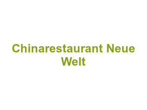 Chinarestaurant Neue Welt Logo