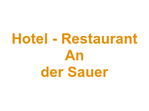 Hotel - Restaurant "An der Sauer" Logo
