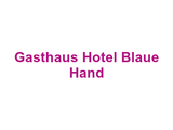 Gasthaus Hotel Blaue Hand Logo