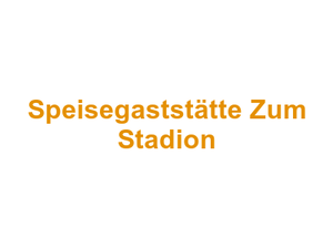 Speisegaststätte Zum Stadion Logo